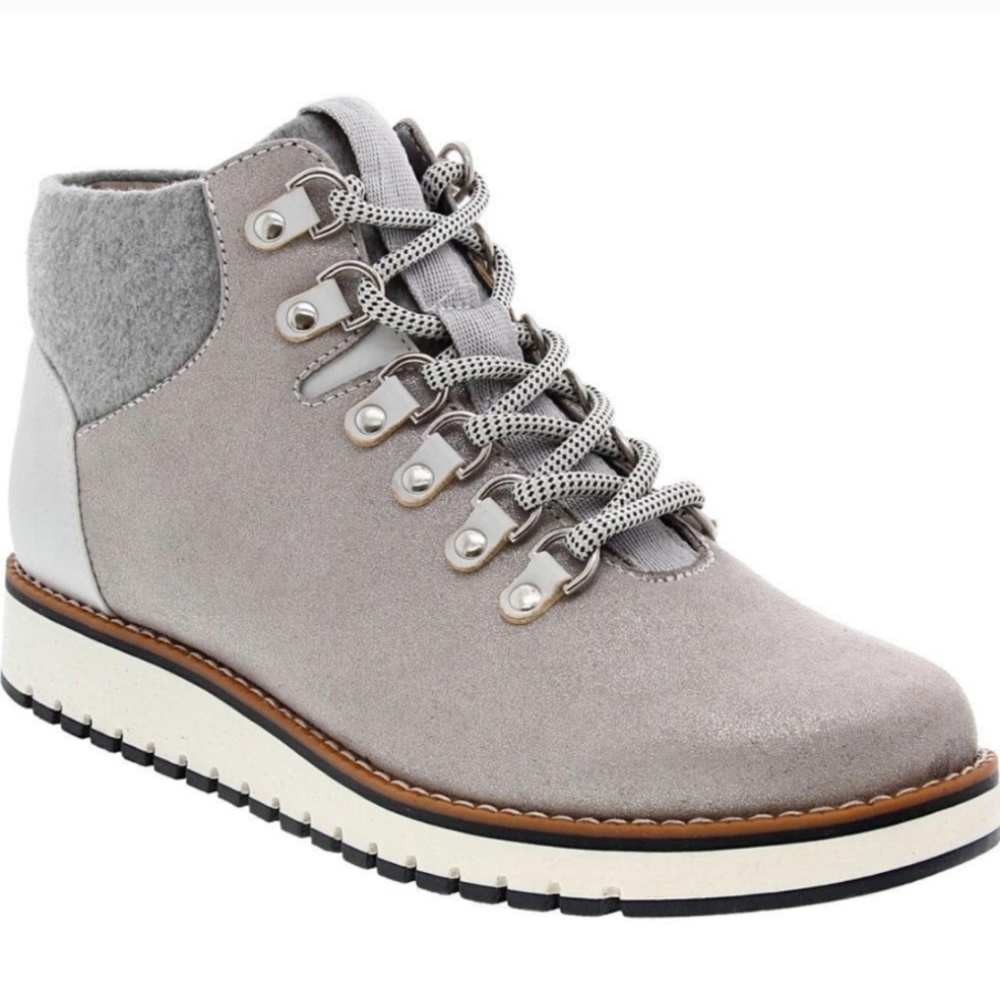 Cliffs by White Mountain Silver Gray Collins Hiking Inspired Ankle Boots Size 11